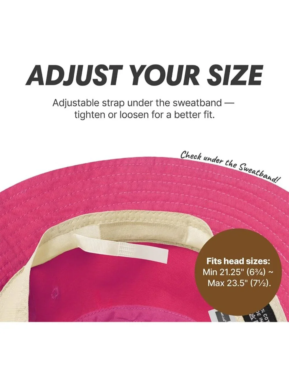 Unisex Pink Cotton Summer Sun Boonie Style Beach Golf Fishing Bucket Hat